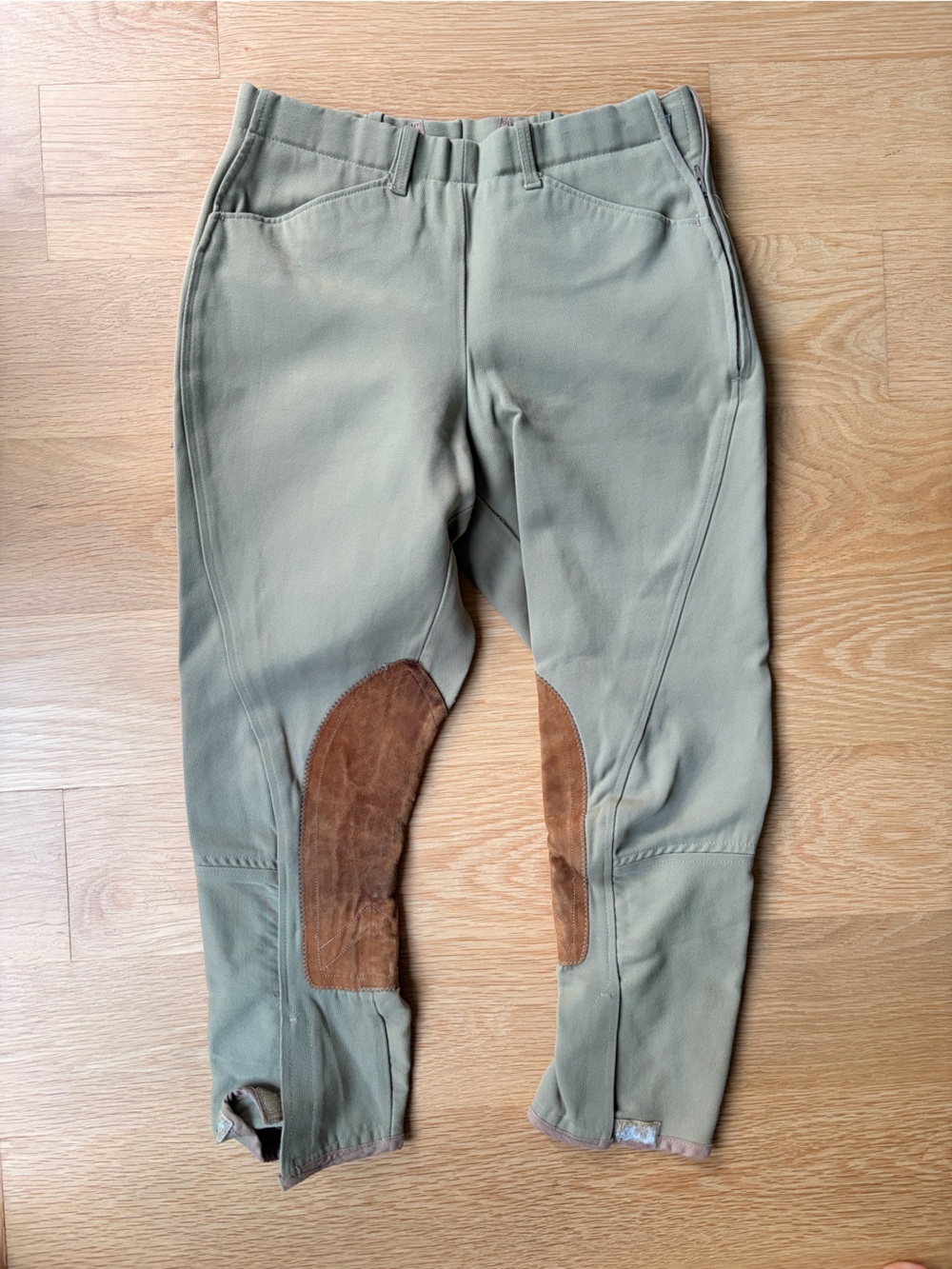 Wembley Beige Riding Breeches with Brown Knee Patches Sz 26S